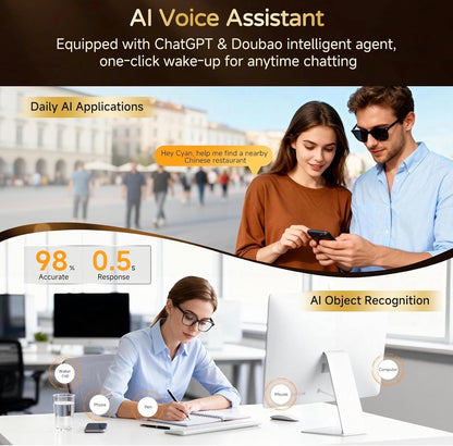 VisionAI Smart Glasses – Lentes Inteligentes con Cámara y Audio